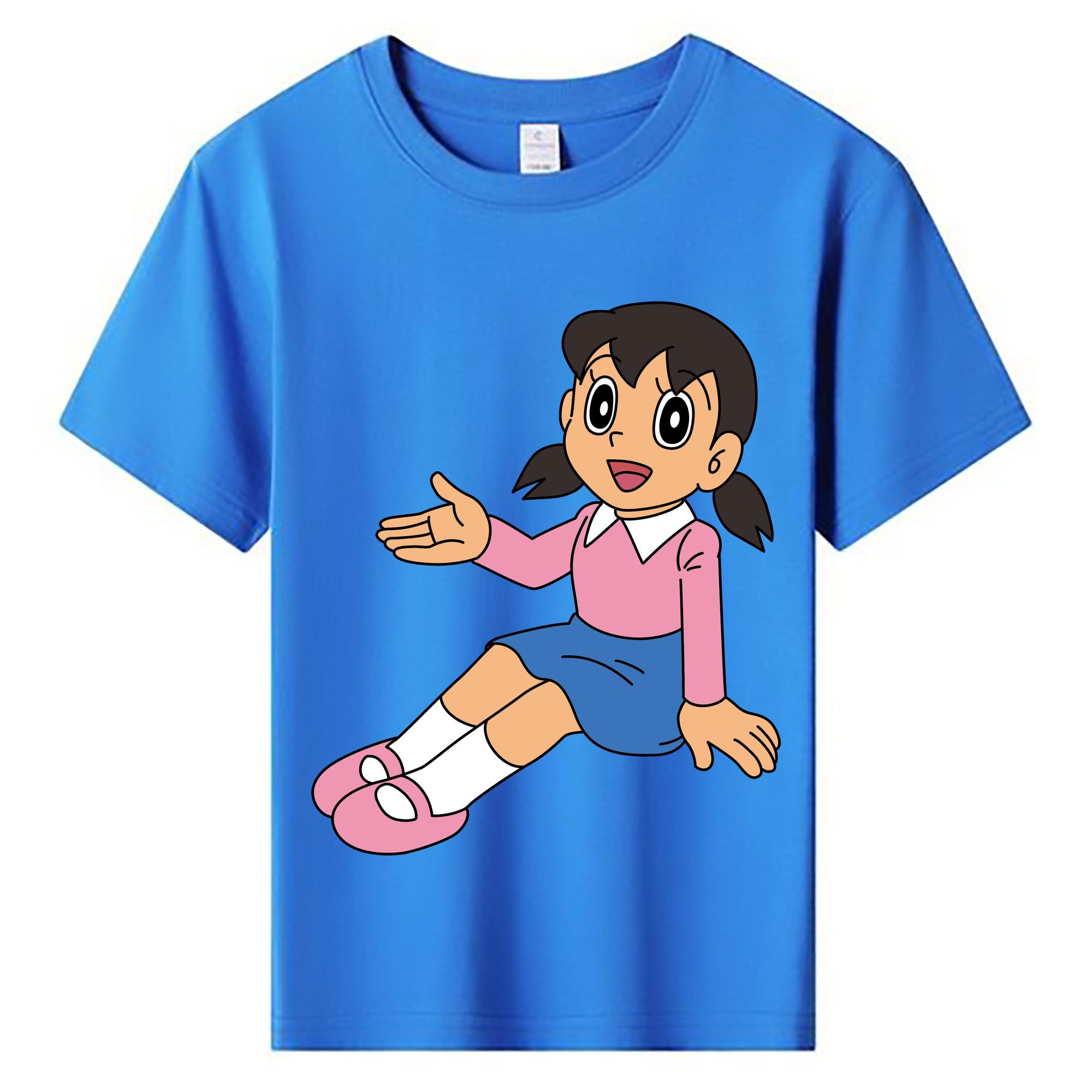 （画像用） ドラえもん みなもと しずか Doraemon Shizuka Minamoto 綿100％キッズTシャツ（フロントプリント）
